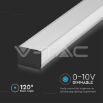 LED Линейно Осветление SAMSUNG Чип 40W Висящо Бяло Тяло 4000К 1200x50x65mm