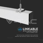 LED Линейно Осветление SAMSUNG Чип 40W Висящо Бяло Тяло 4000К 1200x50x65mm