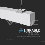 LED Линейно Осветление SAMSUNG Чип 40W Висящо Сиво Тяло 4000К 1200x50x65mm