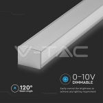 LED Линейно Осветление SAMSUNG Чип 40W Висящо Сиво Тяло 4000К 1200x50x65mm