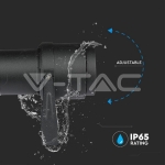 12W Градинска Лампа Тип Колче Черно Тяло 4000К