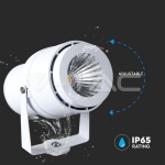 12W Градинска Лампа Тип Колче Бяло Тяло 3000К