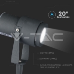 12W Градинска Лампа Тип Колче Сиво Тяло 3000К