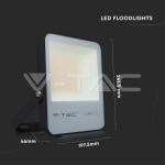 50W LED Прожектор G8 Черно Тяло 4000K 185 lm/W