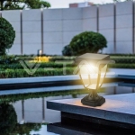 2W LED Соларна Наземна Лампа Черен Мат 3000К+6000К