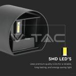 6W Аплик Черно Тяло Кръг IP65 3000K