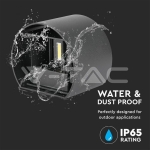 6W Аплик Черно Тяло Кръг IP65 3000K