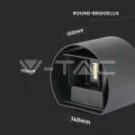 6W Аплик Черно Тяло Кръг IP65 3000K