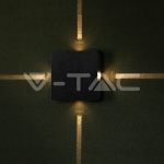 4W Стенна Лампа Черно Тяло Квадрат 3000К IP65