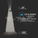 6W Стенна Лампа Сива IP65 Две Посоки 3000К