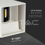 12W Стенна Лампа Bridgelux Чип Бяла Квадрат 3000К