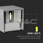 11W Стенна Лампа Bridgelux Чип Сива Квадрат 3000К