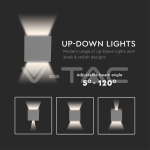 11W Стенна Лампа Bridgelux Чип Сива Квадрат 4000К