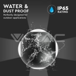 4W Стенна Лампа Черно Тяло Кръг 4000К IP65