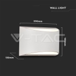 10W Стенна Лампа Bridgelux Чип Бяла 4000К IP54