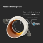 GU10 Корпус Кръг Бял