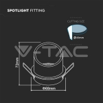 GU10 Корпус Кръг Бял