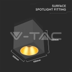 Външен Корпус GU10 Квадрат Черен