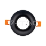 GU10 Корпус Бяла Рамка + Черен Рефлектор