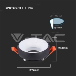 GU10 Корпус Бяла Рамка + Бял Рефлектор