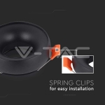 GU10 Корпус Черна Рамка + Черен Рефлектор