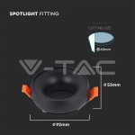 GU10 Корпус Черна Рамка + Черен Рефлектор