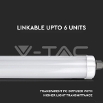 LED Влагозащитено тяло AL/PC G-Серия 1500mm 48W 4000K 120 lm/W
