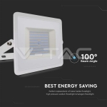 100W LED Прожектор Е-Series G2 Бяло Тяло 6500K