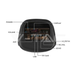 400W Колона С Жичен Микрофон Дистанционно 2x6.5 inch