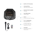 600W Колона С Жичен Микрофон Дистанционно 2x8 inch