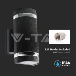 LED Стенна Лампа Черна Кръг IP44