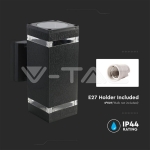 LED Стенна Лампа Черна Квадрат IP44