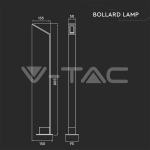 6W Наземна Градинска Лампа Черна 4000К IP54