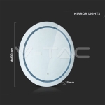 25W LED Огледало Кръг Докосване Промяна на Цвета IP44 Anti Fog 3 в 1