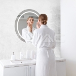 25W LED Огледало Кръг Докосване Промяна на Цвета IP44 Anti Fog 3 в 1