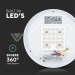 12W LED Плафон Звезди Ф300 3в1 Сменяем Спектър