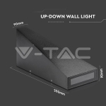 6W Стенна Лампа Черна IP65 Две Посоки 3000К