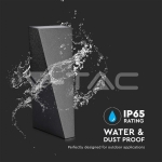 6W Стенна Лампа Черна IP65 Две Посоки 3000К