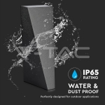 6W Стенна Лампа Черна IP65 Две Посоки 4000К