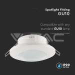 GU10 Корпус Кръг Бял