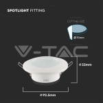 GU10 Корпус Кръг Бял