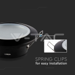 GU10 Корпус Кръг Черен