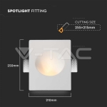 GU10 Корпус Гипсов Отливка Кръг