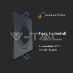 1*GU10 Корпус Луна Квадрат Черна