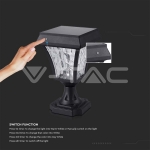 2W LED Соларна Наземна Лампа Черен Мат 3 в 1