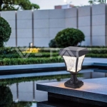 2W LED Соларна Наземна Лампа Черен Мат 3 в 1