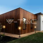 2W LED Соларна Наземна Лампа Черен Мат 3 в 1