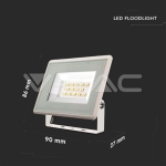 10W LED Прожектор SMD F-Series Бяло Тяло 3000K