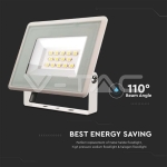 10W LED Прожектор SMD F-Series Бяло Тяло 4000K