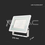 100W LED Прожектор Бяло Тяло 4000K